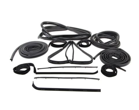 AMD Complete Weatherstrip Seal Kit (14pcs), 73-76 F-Series Pickup w/ Weatherstrip Trim Groove X599-4573-1S