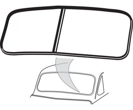 Dennis Carpenter Windshield Seal - with Groove for Chrome - Closed Car - 1941-48 Ford and Mercury Car 11A-7003110-B