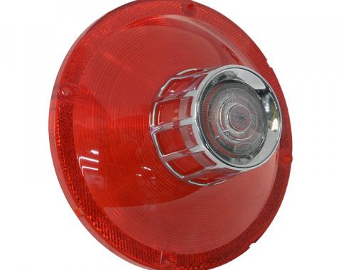 Dennis Carpenter Taillight Lens - with Backup Light - FoMoCo Script - 1963 Ford Galaxie C3AZ-13450-C