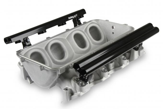 Holley EFI Holley Lo-Ram Manifold Base and Fuel Rails Dual Fuel Injector GM LS3/L92 300-671