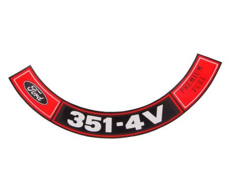 Dennis Carpenter Decal - Air Cleaner - 351-4V - 1970-71 Ford Truck, 1970-71 Ford Car   DF-185