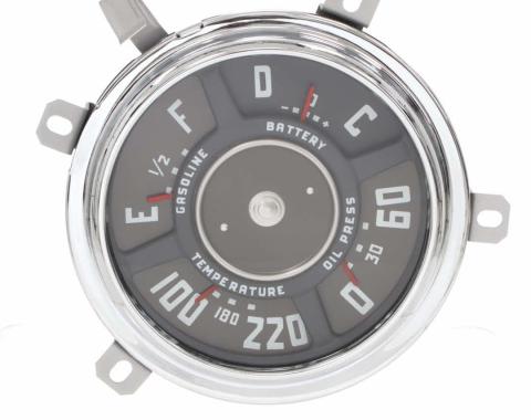 AMD Gauge Cluster Assembly, 12-Volt, V8, 47-48 Chevy Truck X474-4047-AS