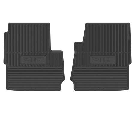 Legendary Auto Interiors 62-66 Chevrolet Truck Vinyl Floormats w/ C/10 Logo (2pc) - Black FMTR0001004001