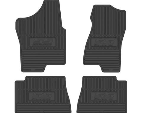 Legendary Auto Interiors 03-05 Chevrolet Truck Vinyl Floormats w/ Silverado SS Logo (4pc) - Black FMTR0009009001