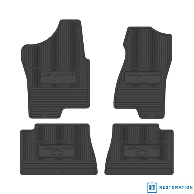 Legendary Auto Interiors 02-06 Chevrolet Truck Vinyl Floormats w/ Avalanche Logo (4pc) - Black FMTR0009010001