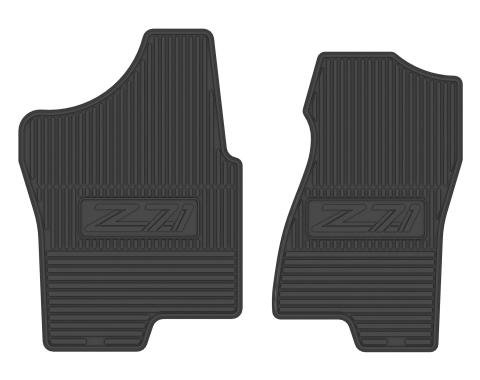 Legendary Auto Interiors 99-00 Chevrolet & Gmc Truck Vinyl Floormats w/ Z71 Logo (2pc) - Black FMTR0008004001