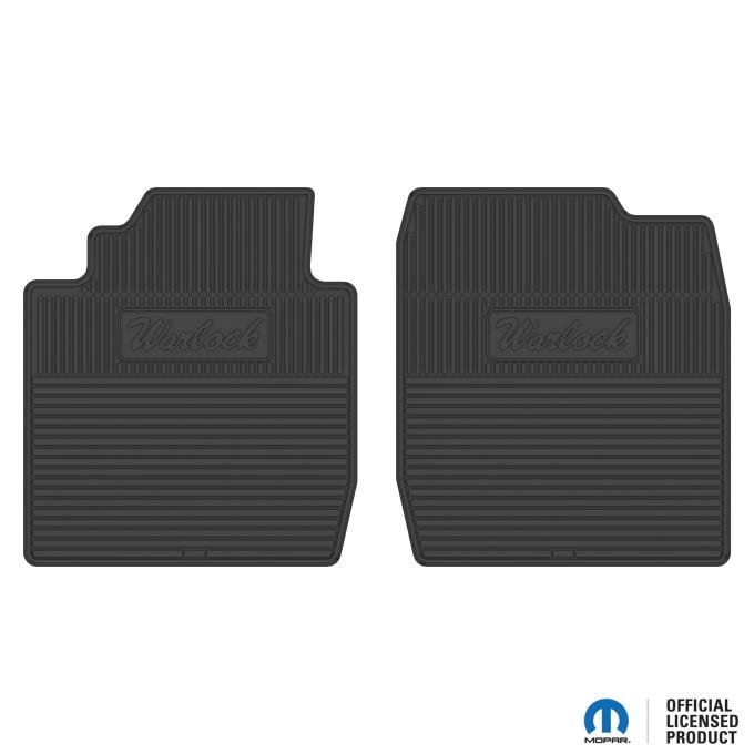 Legendary Auto Interiors 76-78 Dodge Warlock Truck Vinyl Floormats w/ Warlock Logo - Black FMDT0061077001