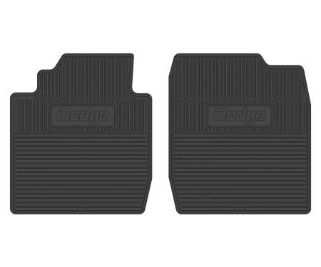 Legendary Auto Interiors 72-93 Dodge Truck Vinyl Floormats w/ Dodge Logo - Black FMDT0061079001