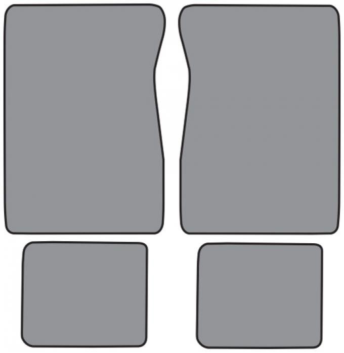 ACC 1977-1980 Chevrolet K30 Crew Cab Floor Mat 4pc (FM10F FM18R) Cutpile
