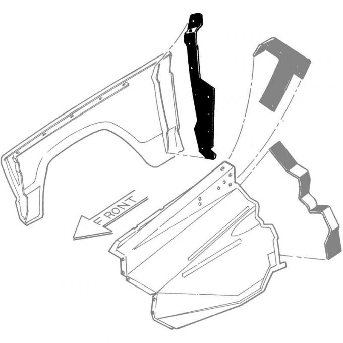 Dennis Carpenter Fender Seal - 1967-72 Ford Truck     C7TZ-16246-PR