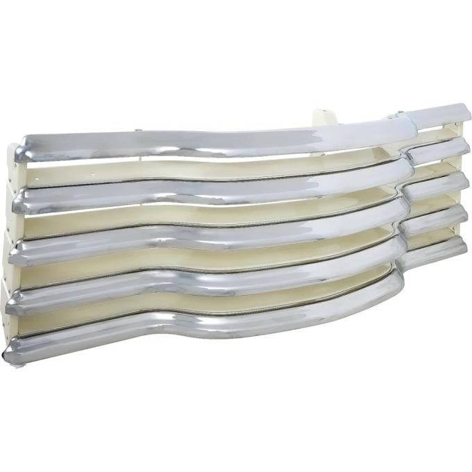 AMD Grille Assembly, Chrome with Ivory Bars, 47-53 Chevy Pickup Truck Suburban X150-4049