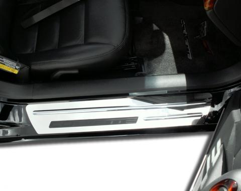 American Car Craft Doorsills Polished Outer w/Chrome Ribs Stock w/opening 041012