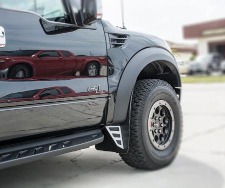 American Car Craft 2010-2014 Ford F-150 Mud Guards Stainless/ABS/Carbon Fiber Fronts 2pc 772028