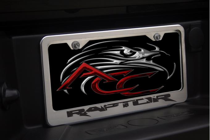 American Car Craft 2010-2014 Ford F-150 Tag Frame Chrome/Satin "Raptor Style" 772017