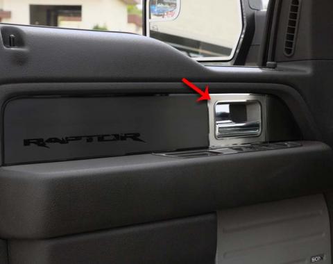 American Car Craft 2010-2014 Ford F-150 Door Handle Pull Plates Satin 2pc Fronts Only 771027