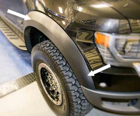 American Car Craft 2010-2014 Ford F-150 Carbon Fiber Vinyl Fender Flare Wrap Kit 4pc 772024