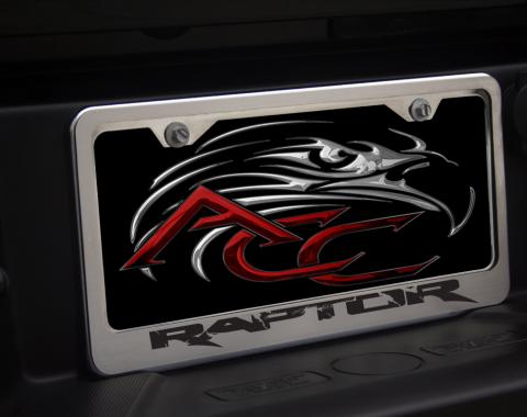 American Car Craft 2010-2014 Ford F-150 Tag Frame Chrome/Satin "Raptor Style" 772017