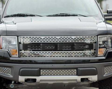 American Car Craft 2010-2014 Ford F-150 Ford Front Grille Letters Carbon Fiber 772020