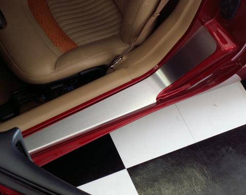 American Car Craft Doorsills Outer Satin Plain No Ribs 2pc 031018