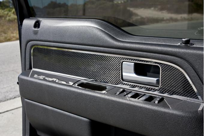 American Car Craft 2009-2014 Ford F-150 Door Panel Inserts Carbon Fiber Deluxe Inlaid Plain 2pc Fronts 771044