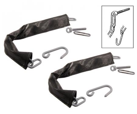 Dennis Carpenter Tailgate Chains - Plain Steel - 1951-52 Ford Truck 1C-8344456-PR