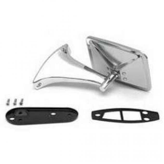 Chevy Truck Outside Door Mirror Assembly, Right, 1970-1972