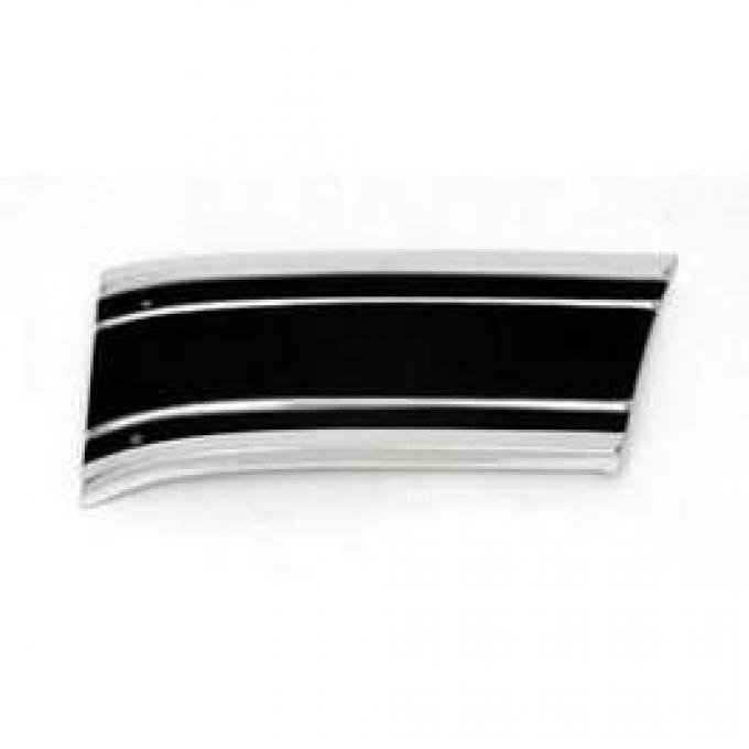 Chevy Truck Fender Molding, With Black Insert, Lower, Front, Left, Custom Sport, 1969-1972