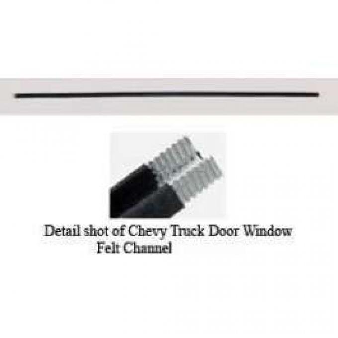 Chevy Truck Door Window Felt Channel, 1955-1957
