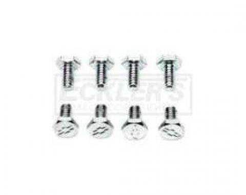 Chevy And GMC Truck Bowtie Valve Cover Bolts, Small Block, Chrome, For Cars With Steel Valve Covers, 1955-1987