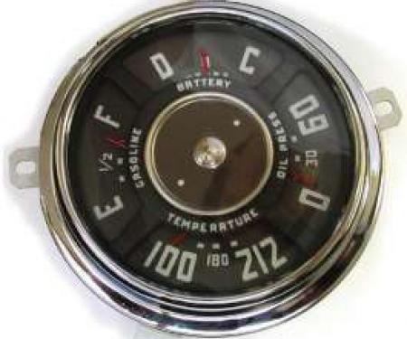 Chevy Truck Dash Gauge Cluster, V8, 12 Volt, With 220? Temperature Gauge, 1947-1949