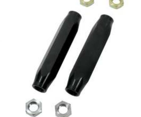 Chevy Truck Tie Rod Sleeves, Black Anodized, Billet Aluminum, 1965-1970