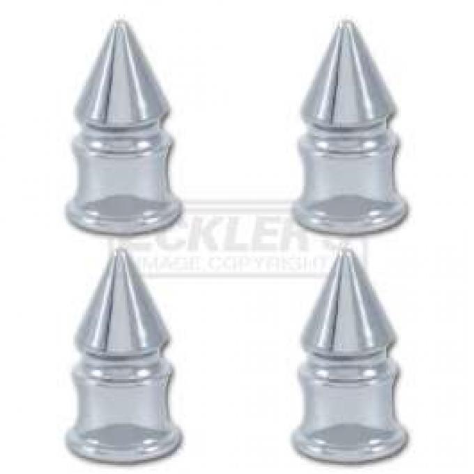 Chevy Or GMC Truck Valve Stem Caps, Chrome Spike, 1947-1987