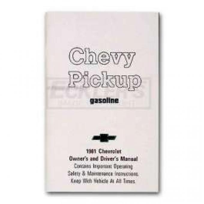 Chevy Truck Owner's Manual, 1981