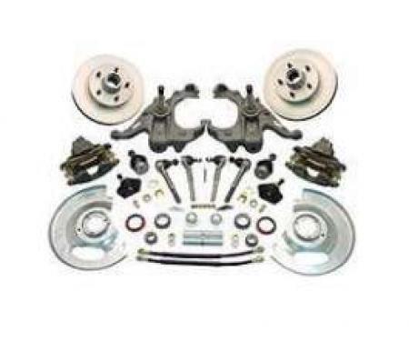 Chevy Truck Disc Brake Kit, 5-Lug, With 2 Drop Spindles, 1963-1970