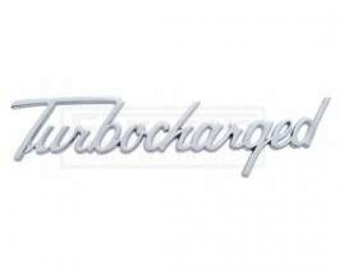Chevy And GMC Truck Turbocharged Script Emblem, Chrome