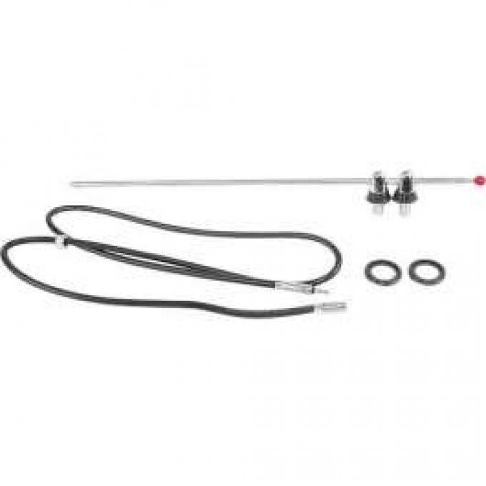 Chevy Truck Nostalgic Cowl Mount Radio Antenna Kit, 1947-1956