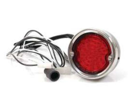 Chevy Truck LED Taillight Assembly, With Red Lens & Black Housing, Step Side, 1954-1959