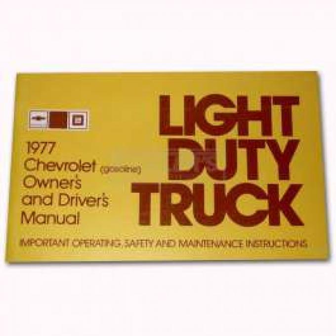 Chevy Truck Owner's Manual, 1977