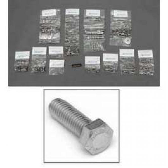 Chevy Truck Cab & Front End Sheet Metal Bolt Kit, Stainless Steel Hex Head, 1958-1959