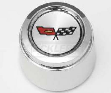 Truck 1982 Corvette Style Chrome Center Wheel Cap, For Corvette Style Aluminum Wheels