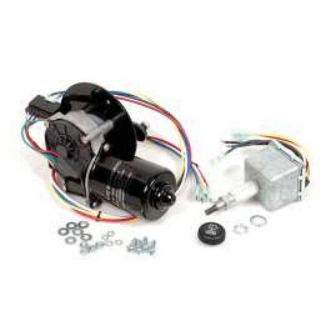 Chevy & GMC Truck Electric Wiper Motor, Replacement, With Delay Switch And Deep Mount, 1960-1966