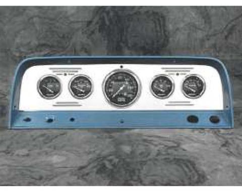 Chevy Truck Dash Insert, Polished Billet Aluminum, Classic Instruments, 1964-1966