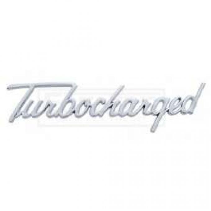 Chevy And GMC Truck Turbocharged Script Emblem, Chrome