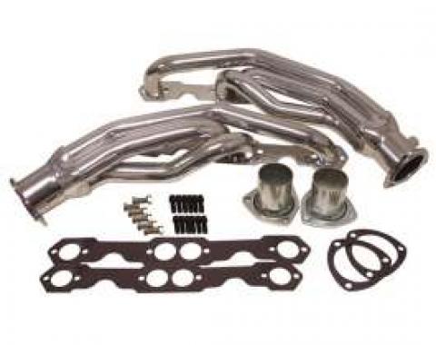 Chevy Truck & GMC Chrome Shorty Headers, Small Block, 1988-1995