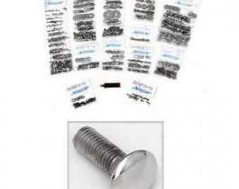 Chevy Truck Cab & Front End Sheet Metal Bolt Kit, Stainless Steel Button Head, 1956-1957