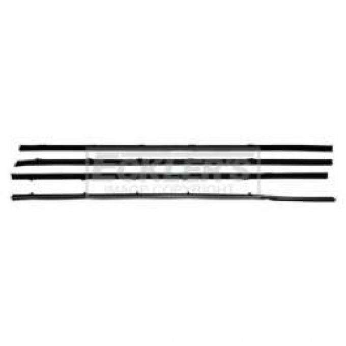 Chevy Truck Door Window Felt Set, Without Vent Window, 1967-1972
