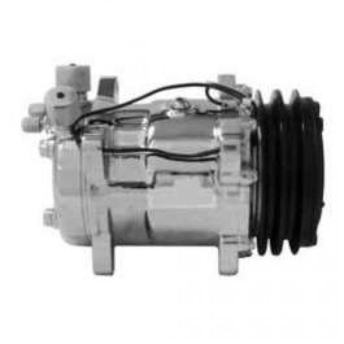 Chevy Truck Air Conditioning Compressor, Chrome, Sanden 508/134A, 1947-72