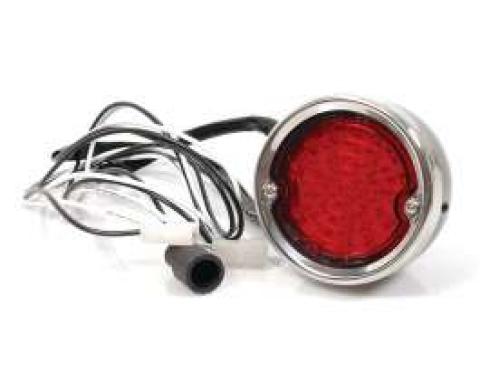 Chevy Truck LED Taillight Assembly, With Red Lens & Black Housing, Step Side, 1954-1959