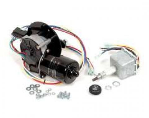 Chevy & GMC Truck Electric Wiper Motor, Replacement, With Delay Switch And Deep Mount, 1960-1966