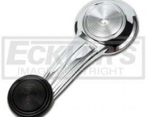 Chevy Truck Interior Window Handle, With Black Knob, 1967-1976